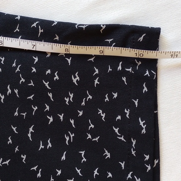 NWT Craft + Flow 100% Cotton Twill 10" Bermuda Shorts 32 Black White Birds - Picture 9 of 9